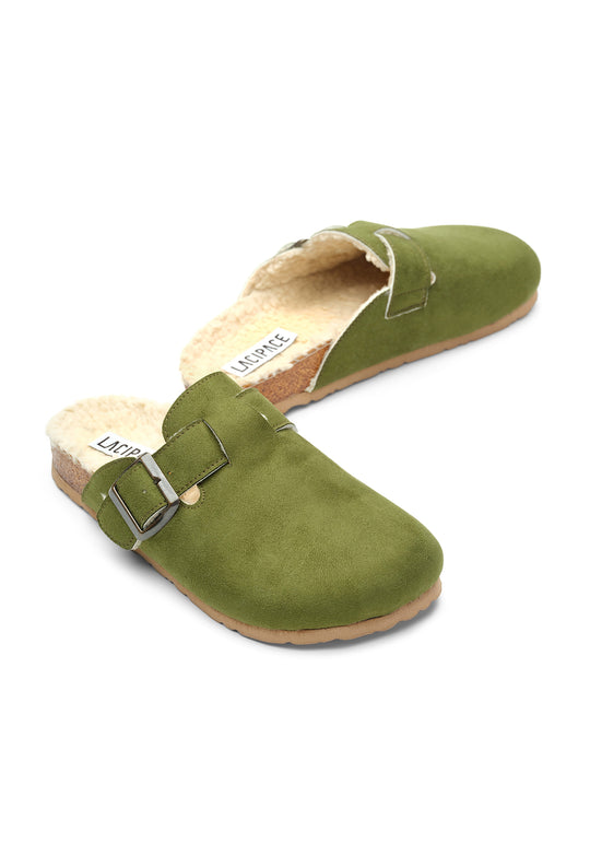 Women's Suede Comfortable Fluffy Clogs